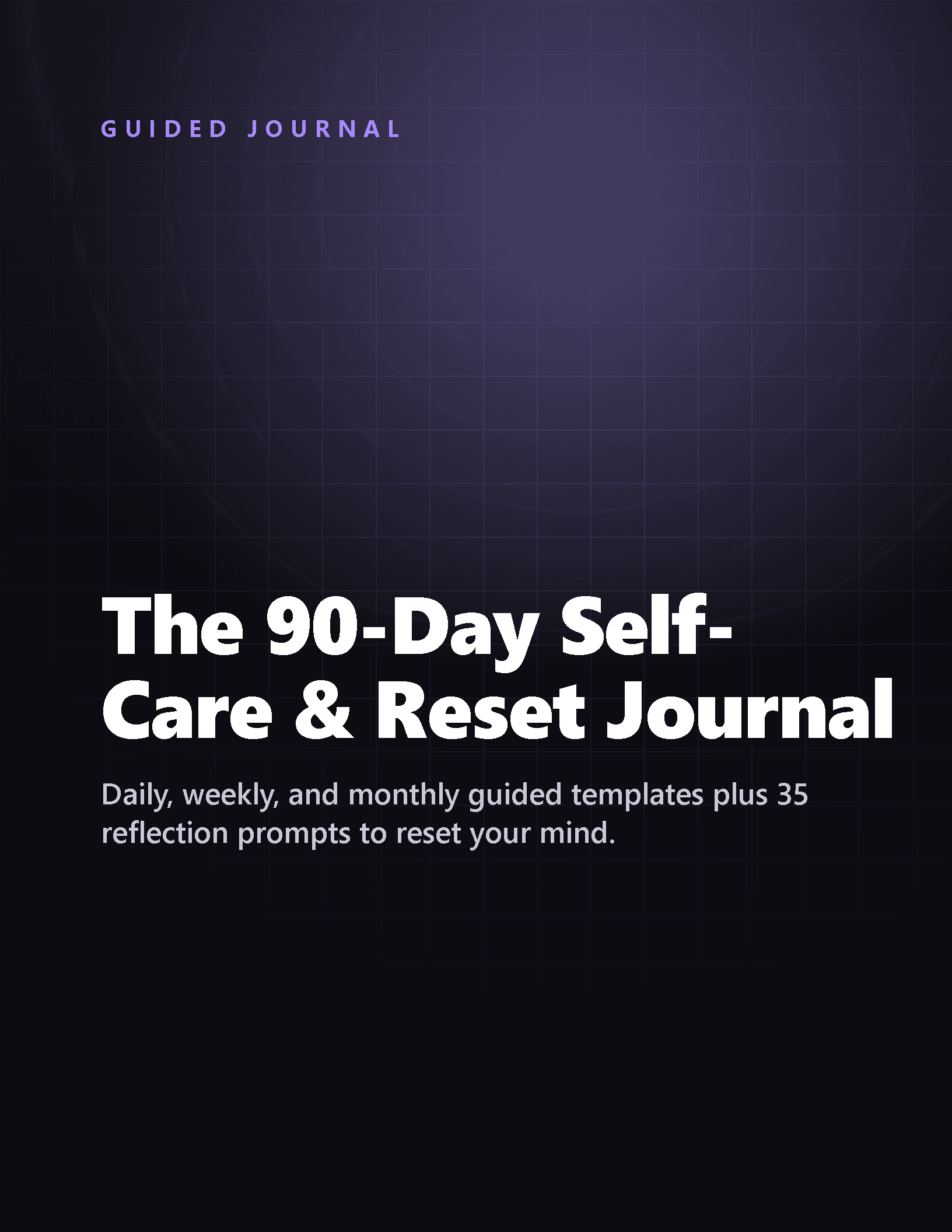 Cover of 90-Day Self-Care & Reset Journal