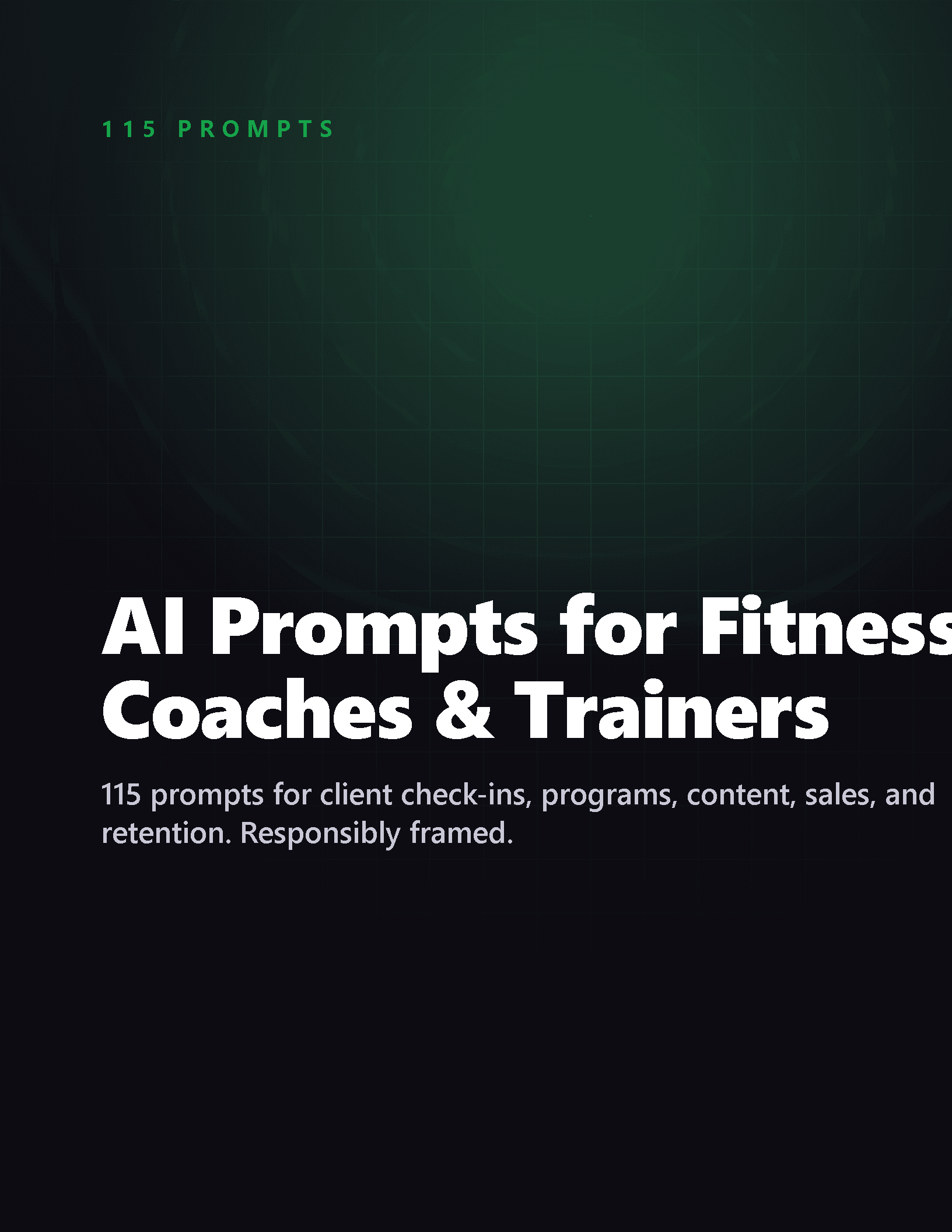 Cover of AI Prompts for Fitness Coaches & Trainers (115 prompts)