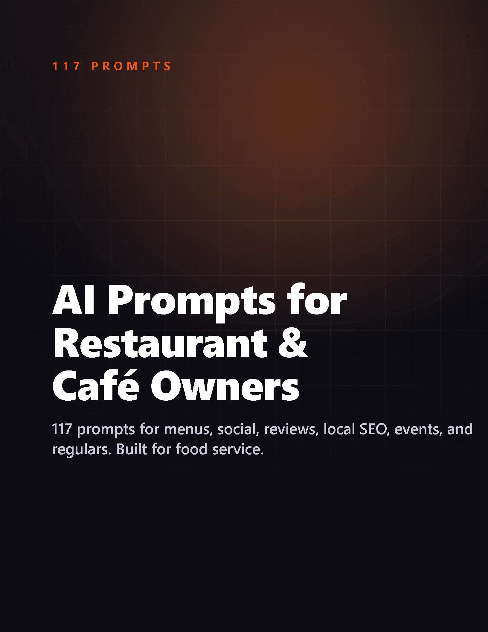 Cover of AI Prompts for Restaurant & Café Owners (117 prompts)