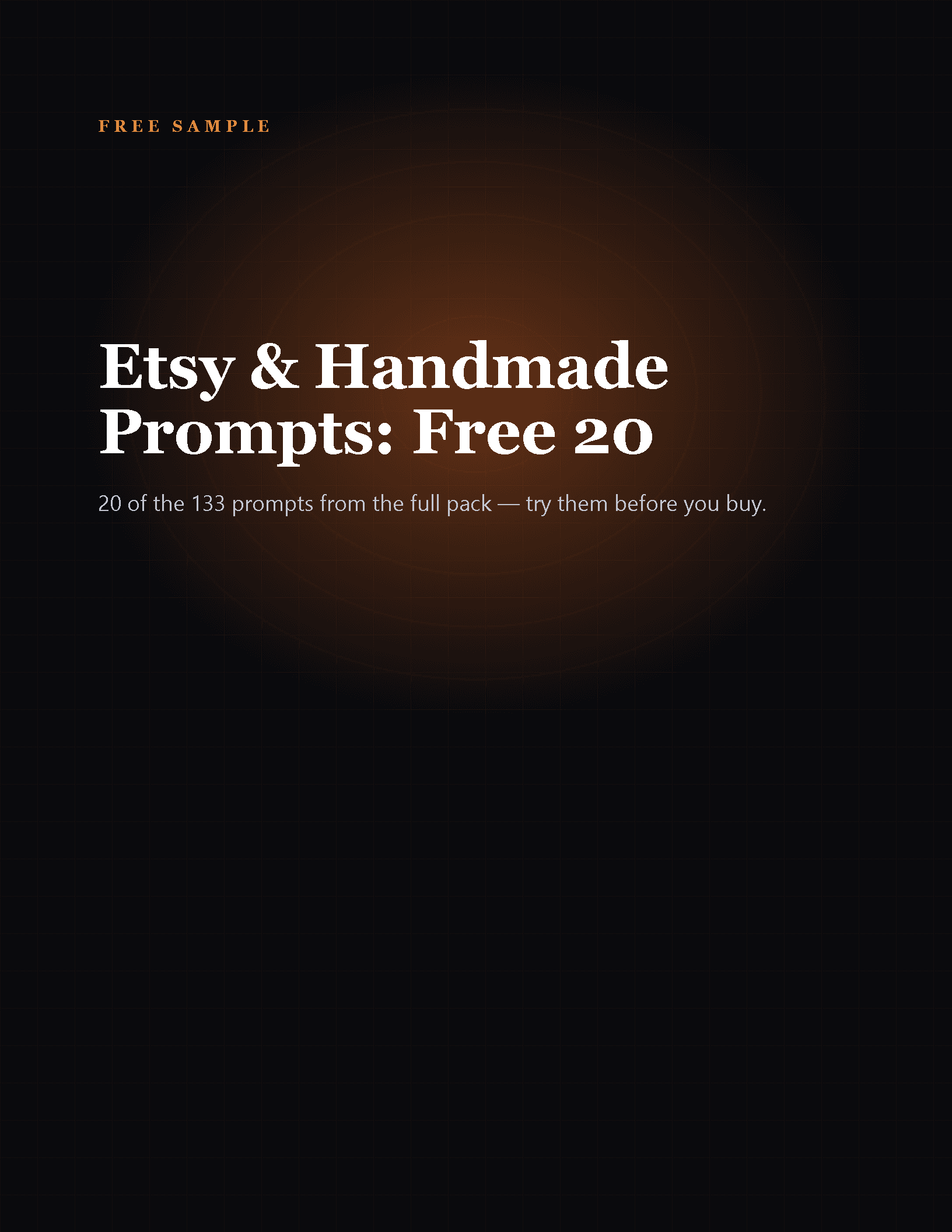 Cover of AI Prompts for Etsy & Handmade Sellers (Free)