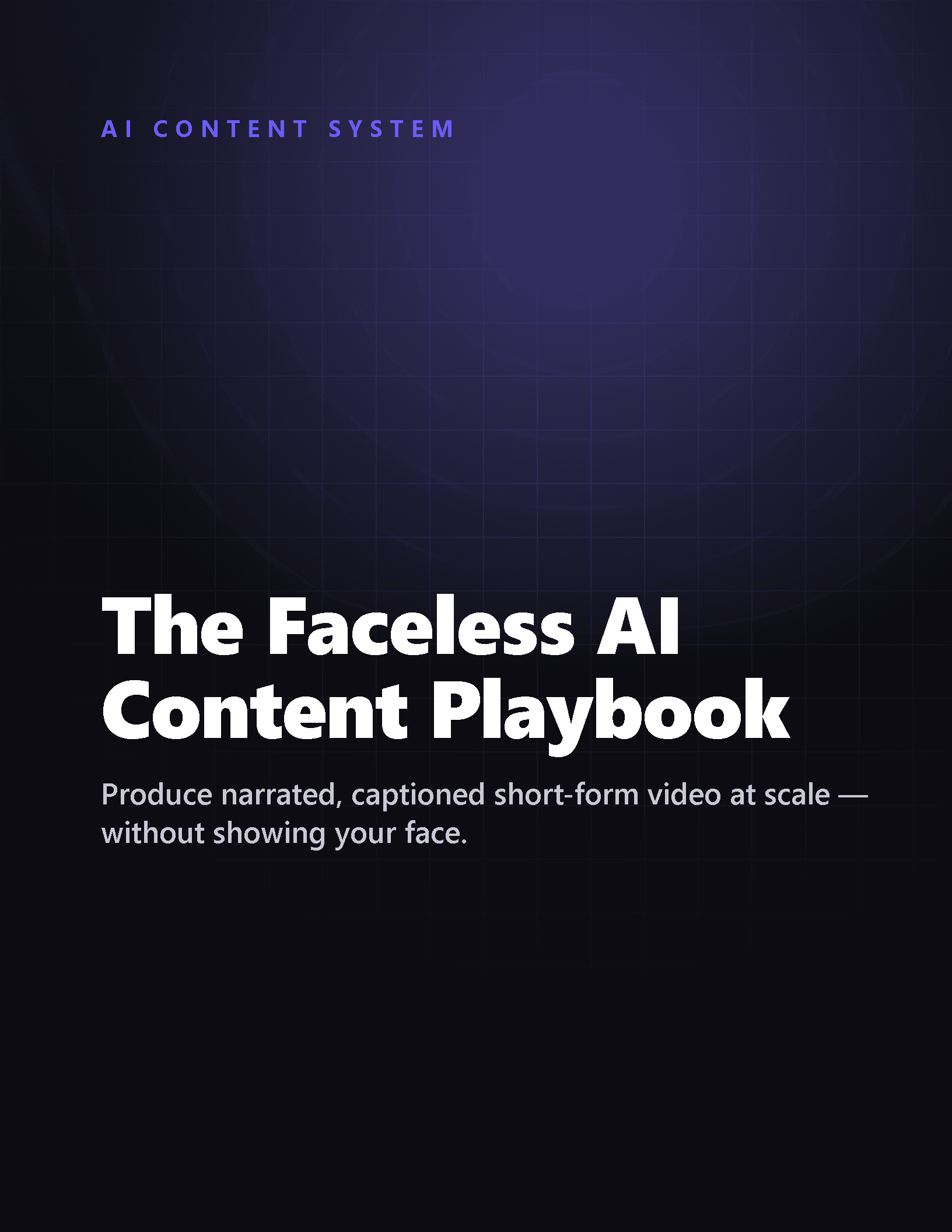 Cover of Faceless AI Content Playbook