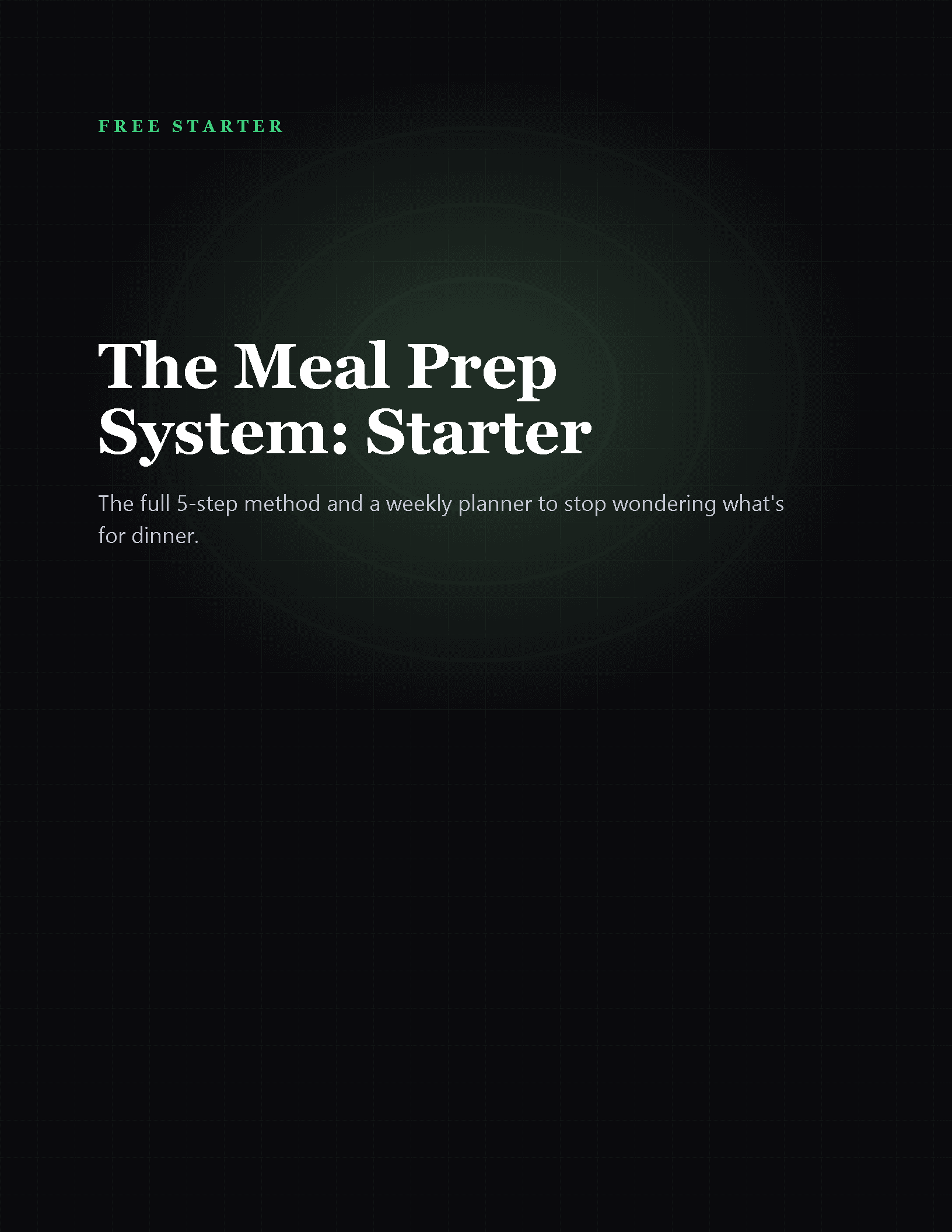 Cover of Meal Prep & Grocery System (Free Edition)